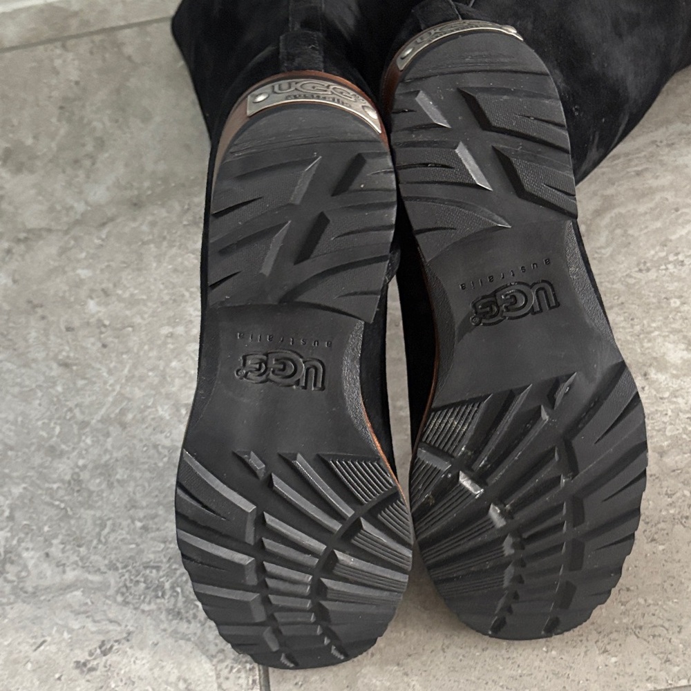 UGG Black Suede Winter Boots - Picture 7 of 8